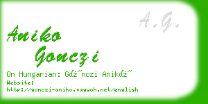 aniko gonczi business card